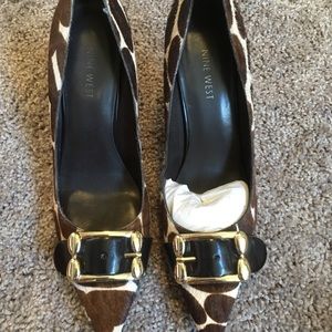 Nine West pony print heels